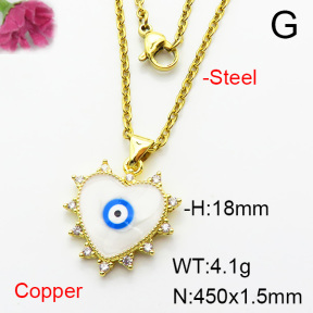Fashion Copper Necklace  F6N404413avja-L002