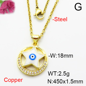 Fashion Copper Necklace  F6N404414avja-L002