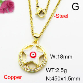 Fashion Copper Necklace  F6N404417avja-L002