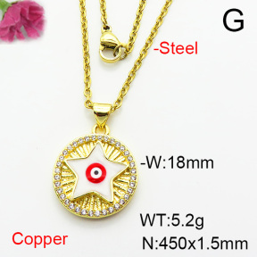 Fashion Copper Necklace  F6N404418aajl-L002