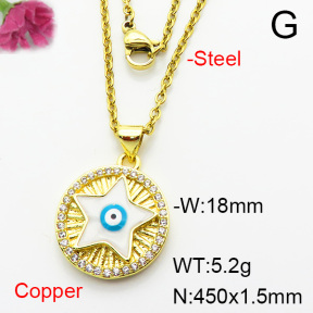 Fashion Copper Necklace  F6N404419aajl-L002