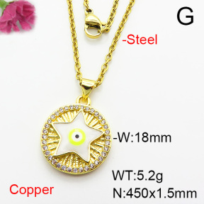 Fashion Copper Necklace  F6N404421aajl-L002