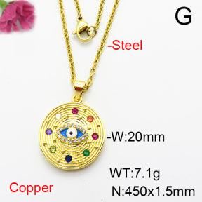 Fashion Copper Necklace  F6N404422aajl-L002