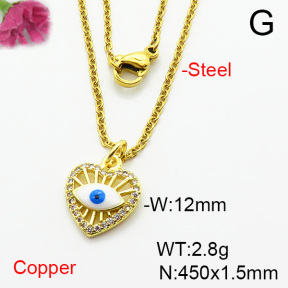 Fashion Copper Necklace  F6N404434vail-L002