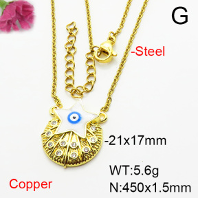 Fashion Copper Necklace  F6N404436aajl-L002