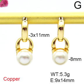 Fashion Copper Earrings  Shell Beads  F6E301593vhha-L036