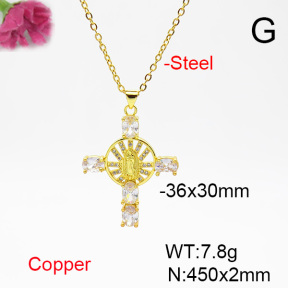 Fashion Copper Necklace  F6N404440ablb-L002