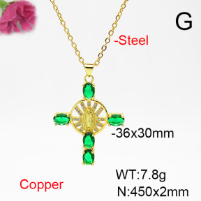 Fashion Copper Necklace  F6N404441ablb-L002