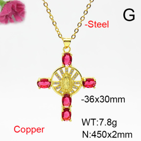 Fashion Copper Necklace  F6N404444ablb-L002