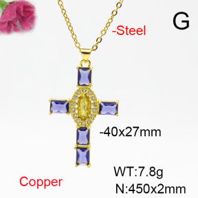 Fashion Copper Necklace  F6N404445ablb-L002