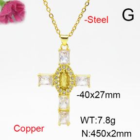 Fashion Copper Necklace  F6N404448ablb-L002
