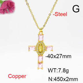Fashion Copper Necklace  F6N404449ablb-L002