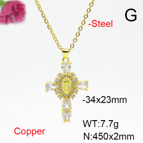 Fashion Copper Necklace  F6N404451ablb-L002