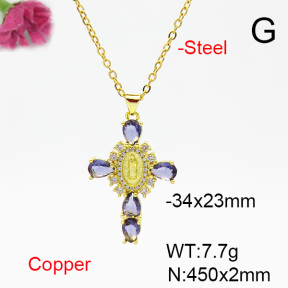 Fashion Copper Necklace  F6N404452ablb-L002