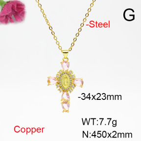 Fashion Copper Necklace  F6N404454ablb-L002