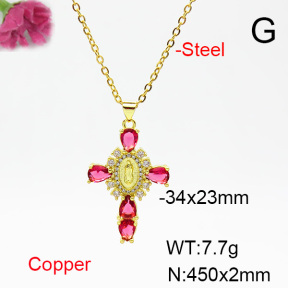 Fashion Copper Necklace  F6N404455ablb-L002