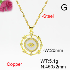 Fashion Copper Necklace  F6N404459aajl-L002