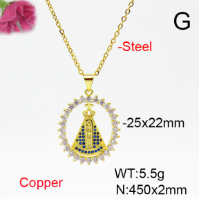 Fashion Copper Necklace  F6N404460aakl-L002