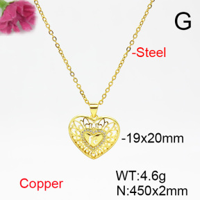 Fashion Copper Necklace  F6N404461avja-L002