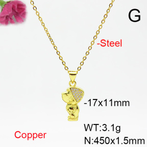 Fashion Copper Necklace  F6N404466vail-L002