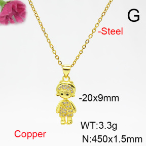 Fashion Copper Necklace  F6N404467vail-L002
