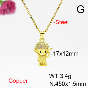 Fashion Copper Necklace  F6N404470vail-L002
