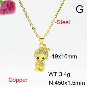 Fashion Copper Necklace  F6N404471vail-L002
