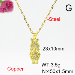 Fashion Copper Necklace  F6N404472vail-L002