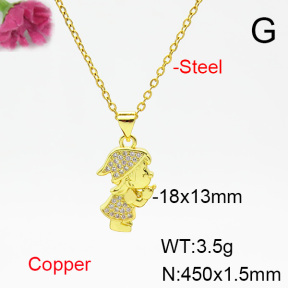 Fashion Copper Necklace  F6N404474vail-L002