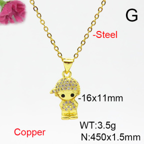 Fashion Copper Necklace  F6N404475vail-L002