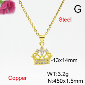 Fashion Copper Necklace  F6N404476vail-L002