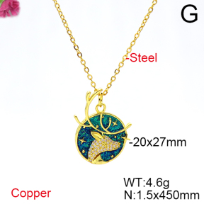 Fashion Copper Necklace  F6N404496bvpl-L036