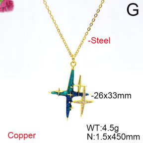 Fashion Copper Necklace  F6N404497vbpb-L036