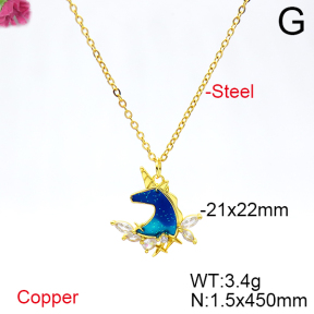 Fashion Copper Necklace  F6N404498bvpl-L036