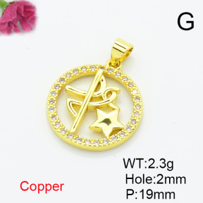Fashion Copper Pendant  XFPC07062avja-L002
