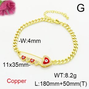 Fashion Copper Bracelet  F6B405239bbov-L024