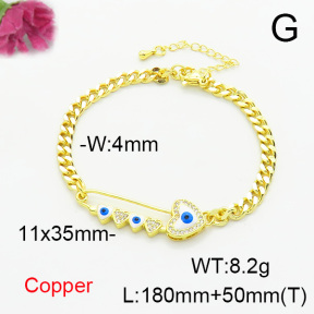 Fashion Copper Bracelet  F6B405240bbov-L024