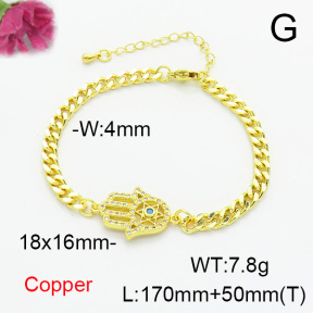 Fashion Copper Bracelet  F6B405245bbml-L024