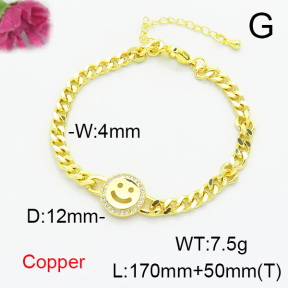 Fashion Copper Bracelet  F6B405248bbml-L024
