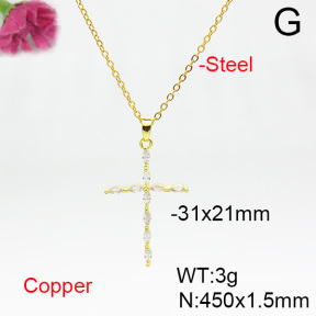 Fashion Copper Necklace  F6N404502aajl-L024