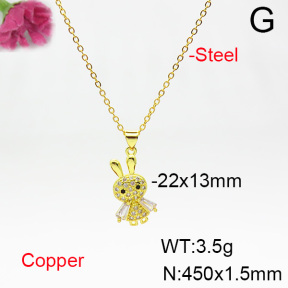 Fashion Copper Necklace  F6N404505aajl-L024