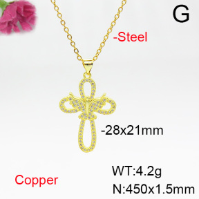 Fashion Copper Necklace  F6N404506aajl-L024