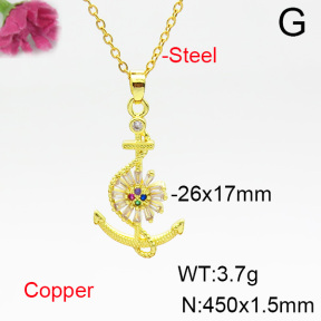 Fashion Copper Necklace  F6N404512aajl-L024