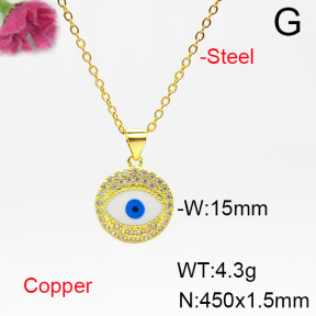 Fashion Copper Necklace  F6N404515aajl-L024