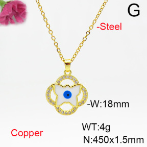 Fashion Copper Necklace  F6N404517aajl-L024