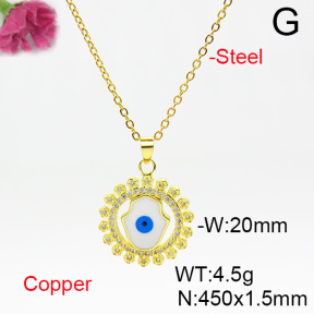 Fashion Copper Necklace  F6N404519aajl-L024