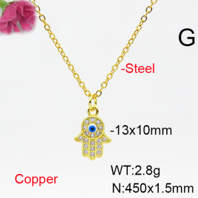 Fashion Copper Necklace  F6N404526vail-L024