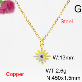 Fashion Copper Necklace  F6N404528vail-L024