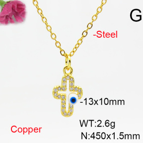 Fashion Copper Necklace  F6N404534vail-L024