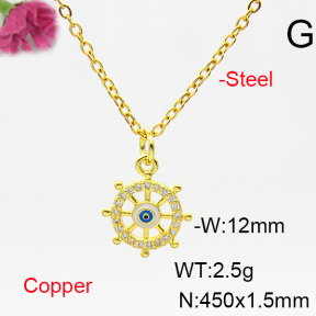 Fashion Copper Necklace  F6N404535vail-L024